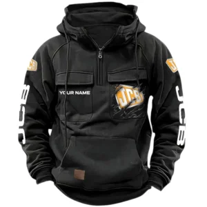 JCB Quarter Zip Hoodie, Sports Hoodie Multi-Pockets, Custom Name HG130525Y41HJRCT1JCB