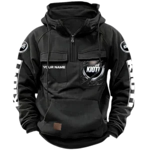 Kioti Quarter Zip Hoodie, Sports Hoodie Multi-Pockets, Custom Name HG130525Y41HJRCT1KIO