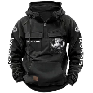 Kubota Quarter Zip Hoodie, Sports Hoodie Multi-Pockets, Custom Name HG130525Y41HJRCT1KUB