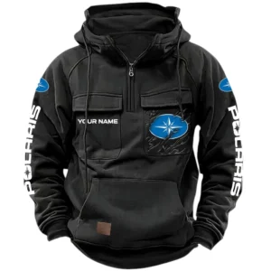 Polaris Quarter Zip Hoodie, Sports Hoodie Multi-Pockets, Custom Name HG170525Y41HJRCT1FOL
