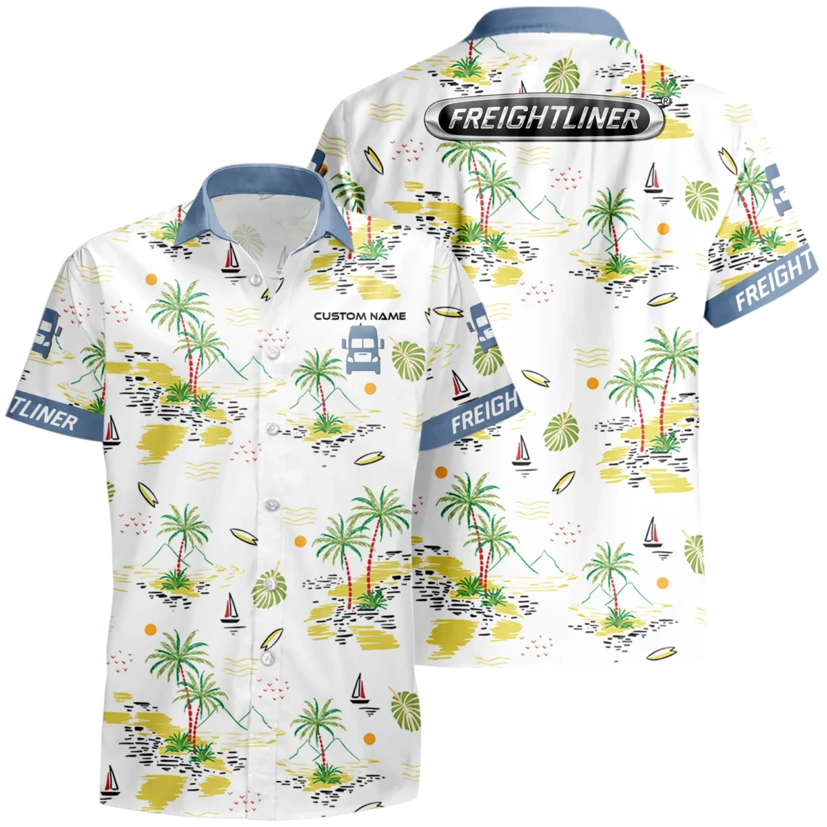 Freightliner Trucks Hawaiian Shirt x T-Shirt Full Set Limited 2025 All Over Print, Custom Name HIDI030525Y7HWLS8FRE