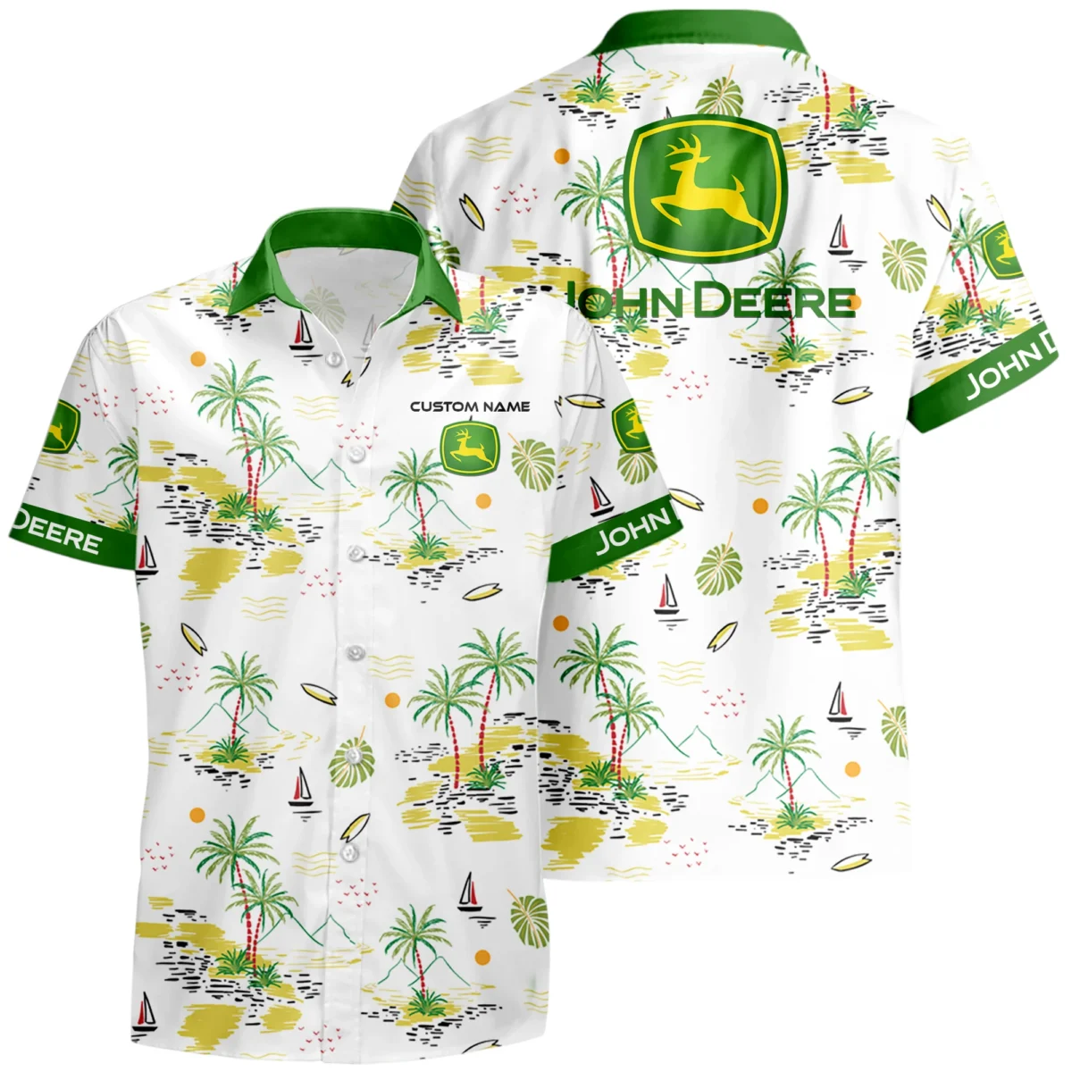 John Deere Marine Hawaiian Shirt x T-Shirt Full Set Limited 2025 All Over Print, Custom Name HIDI070525Y7HWLS8JDM