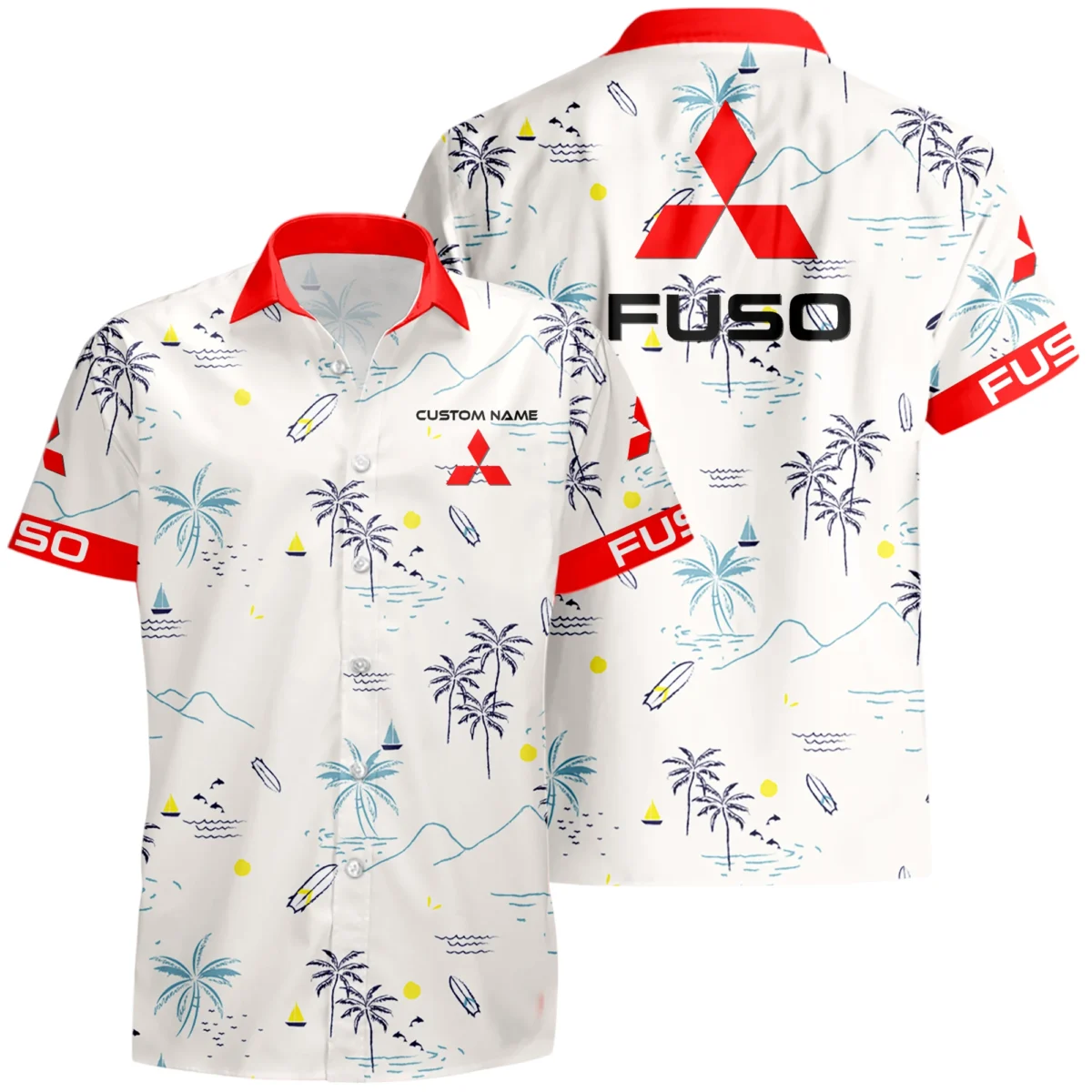 Mitsubishi Fuso Hawaiian Shirt x T-Shirt Full Set Limited 2025 All Over Print, Custom Name HIDI290425Y7HWLS9MSF