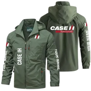 Case IH Exclusive Logo Windbreaker Jacket Hooded Detachable, Outdoor Windproof Running Jacket, Custom Name HIDI280625Y28WJ86CIH