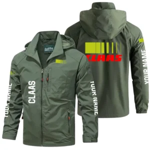 CLAAS Exclusive Logo Windbreaker Jacket Hooded Detachable, Outdoor Windproof Running Jacket, Custom Name HIDI280625Y28WJ86CLA