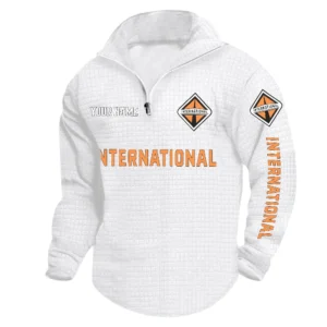 International Quarter Zip Sweatshirt, Stand Collar Custom Name TN090625Y58HCS2DCT1INT