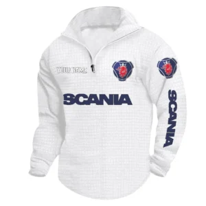 Scania Trucks Quarter Zip Sweatshirt, Stand Collar Custom Name TN090625Y58HCS2DCT2SCA
