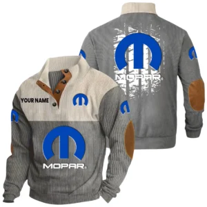 Mopar Exclusive Logo Knitted Ribbed Corduroy Sweatshirt Stand Collar Sweater Custom Name HIHI040725Y32RCSMOP