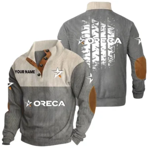 Oreca Racing Team Exclusive Logo Knitted Ribbed Corduroy Sweatshirt Stand Collar Sweater Custom Name HIHI040725Y32RCSORT
