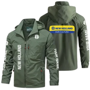 New Holland Exclusive Logo Windbreaker Jacket Hooded Detachable, Outdoor Windproof Running Jacket, Custom Name HIDI030725Y28WJ86NHL