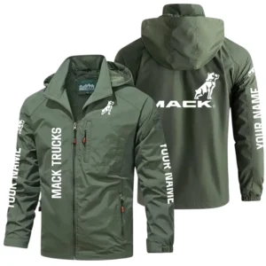 Mack Trucks Exclusive Logo Windbreaker Jacket Hooded Detachable, Outdoor Windproof Running Jacket, Custom Name HIDI040725Y28WJ86CKT