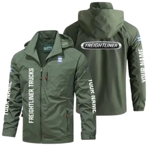 Freightliner Trucks Exclusive Logo Windbreaker Jacket Hooded Detachable, Outdoor Windproof Running Jacket, Custom Name HIDI040725Y28WJ86FRE