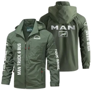MAN Truck & Bus Exclusive Logo Windbreaker Jacket Hooded Detachable, Outdoor Windproof Running Jacket, Custom Name HIDI040725Y28WJ86MAN