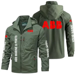 ABB Marine & Ports Exclusive Logo Windbreaker Jacket Hooded Detachable, Outdoor Windproof Running Jacket, Custom Name HIDI050725Y28WJ86ABB