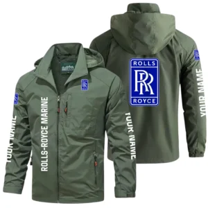 Rolls Royce Marine Exclusive Logo Windbreaker Jacket Hooded Detachable, Outdoor Windproof Running Jacket, Custom Name HIDI050725Y28WJ86RRM